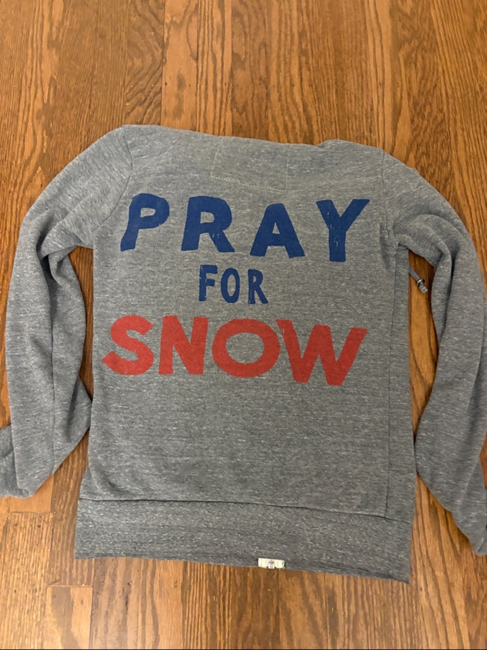 Aviator nation women’s zip up sweatshirt size xs - pray for snow - Picture 4 of 4